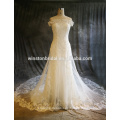 Vestido de novia blanco y dorado de los fabricantes OEM